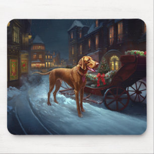 Vizsla Christmas Festive Season Mouse Pad