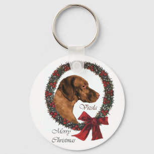 Vizsla Christmas Gifts Keychain