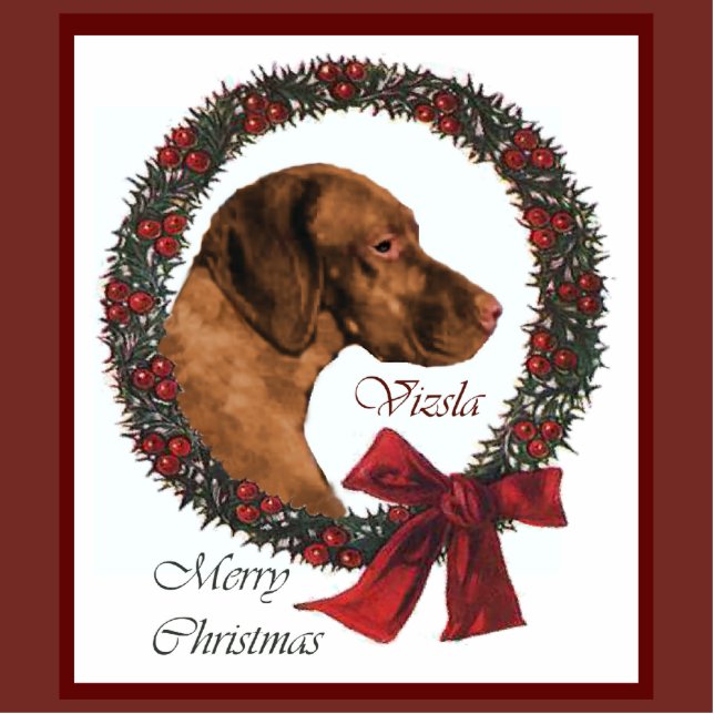 Vizsla Christmas Gifts Statuette (Front)