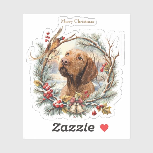 Vizsla Christmas  Sticker (Sheet)