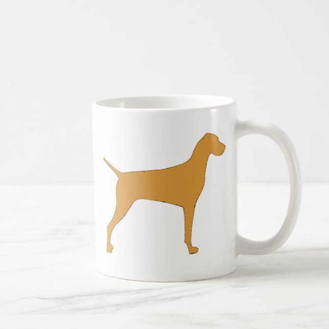 vizsla color silhouette coffee mug (Right)