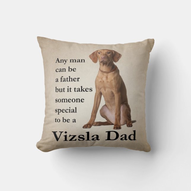 Vizsla Dad Pillow (Front)