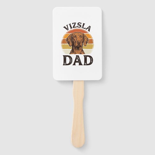 Vizsla Dad Vintage Engraving Dog Design_1 Hand Fan