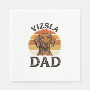 Vizsla Dad Vintage Engraving Dog Design_1 Napkins