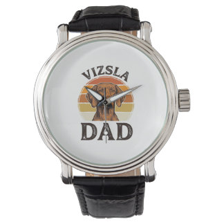 Vizsla Dad Vintage Engraving Dog Design_1 Watch