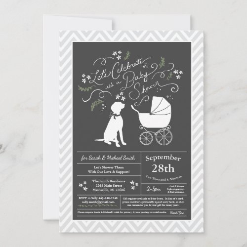 Vizsla Dog Baby Shower Gender Neutral Invitation