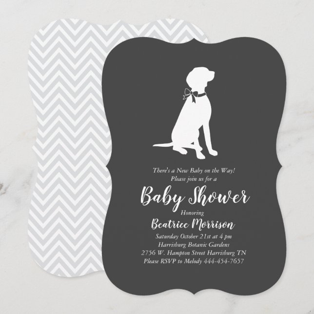 Vizsla Dog Baby Shower Gender Neutral Invitation (Front/Back)