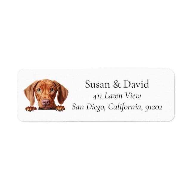 Vizsla Dog Breed Pet Lovers Label (Front)