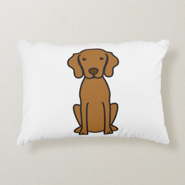 Vizsla Dog Cartoon Accent Pillow (Front)