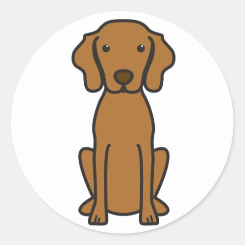 Vizsla Dog Cartoon Classic Round Sticker