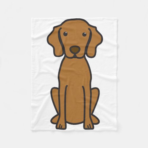 Vizsla Dog Cartoon Fleece Blanket
