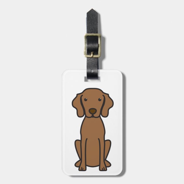 Vizsla Dog Cartoon Luggage Tag (Front Vertical)