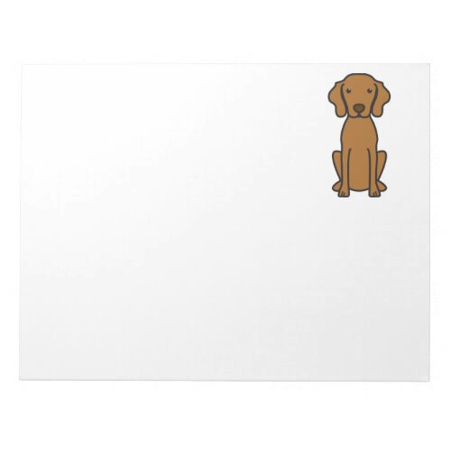 Vizsla Dog Cartoon Notepad