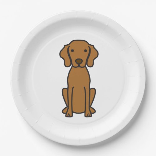 Vizsla Dog Cartoon Paper Plates