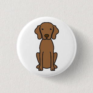 Vizsla Dog Cartoon Pinback Button