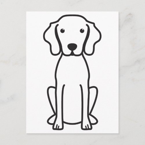 Vizsla Dog Cartoon Postcard