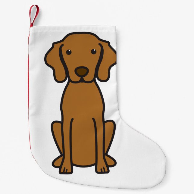 Vizsla Dog Cartoon Small Christmas Stocking (Front)