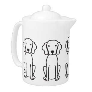 Vizsla Dog Cartoon Teapot