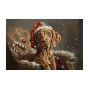 Vizsla Dog Christmas Festive Acrylic Print
