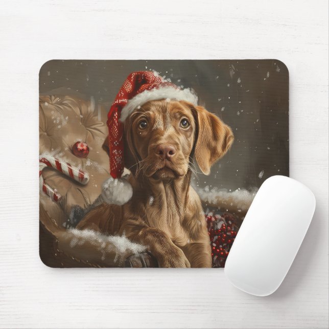 Vizsla Dog Christmas Festive  Mouse Pad (With Mouse)