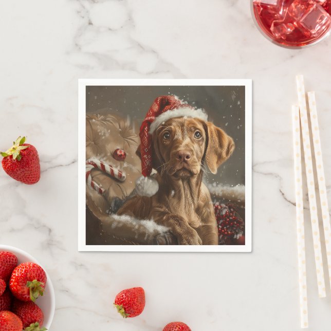 Vizsla Dog Christmas Festive  Napkins (Insitu)