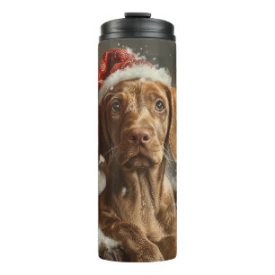 Vizsla Dog Christmas Festive Thermal Tumbler
