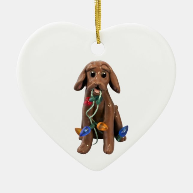 Vizsla Dog Christmas Ornament (Front)