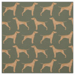 Vizsla dog dark green fabric