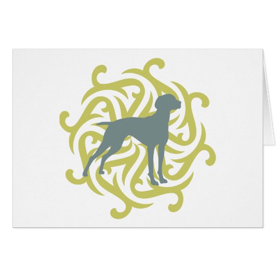 Vizsla Dog Design (lime & slate) Card