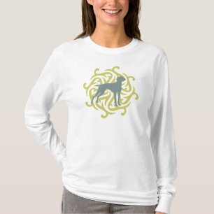 Vizsla Dog Design (lime & slate) T-Shirt