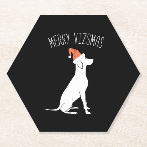 Vizsla Dog Lover Xmas Christmas Hunting Dog Paper Coaster