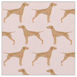 vizsla dog pink fabric
