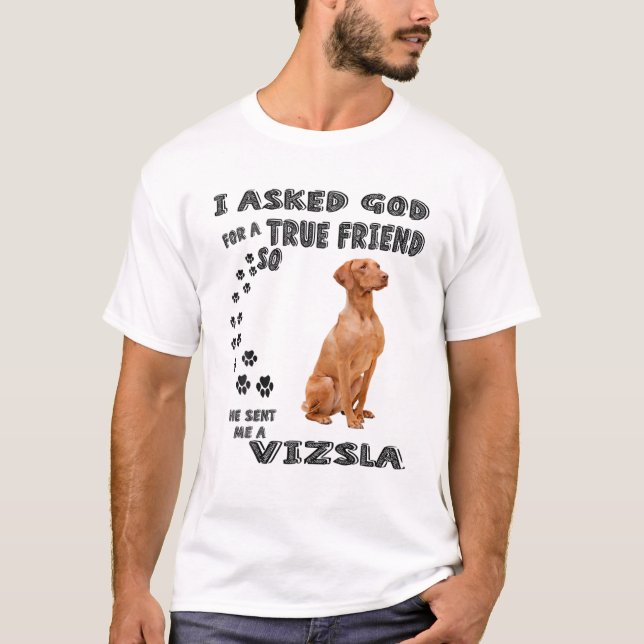 Vizsla Dog Quote Mom Dad Costume, Cute Hungarian V T-Shirt (Front)