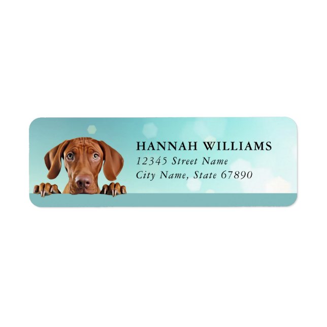 Vizsla Dog Return Address Labels (Front)