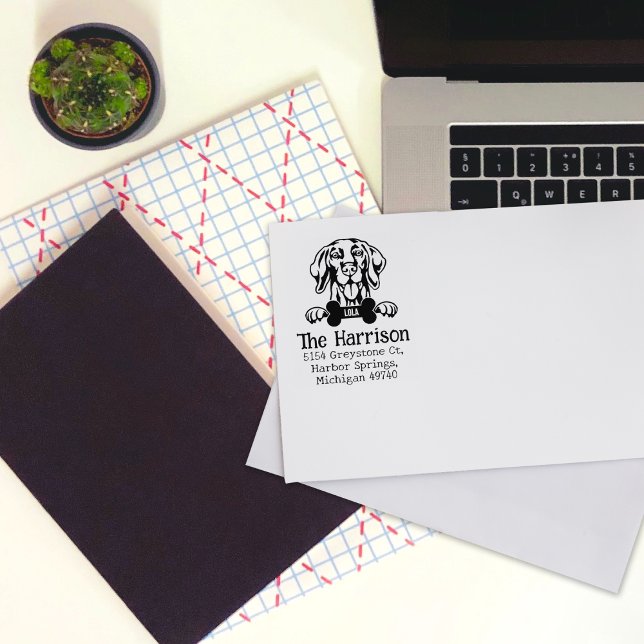 Vizsla Dog, Return Address,  Rubber Stamp (Creator Uploaded)