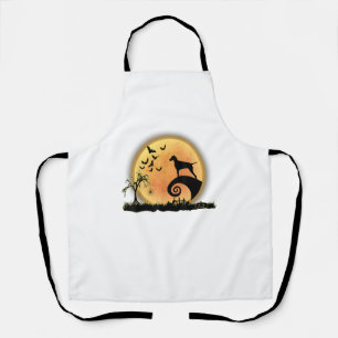Vizsla Dog Scary And Moon Puppy Funny Halloween Co Apron
