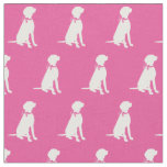 Vizsla Dog Silhouette Pet Pink Fabric