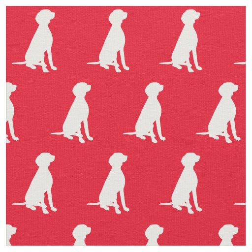 Vizsla Dog Silhouette Pet Red Fabric