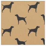 Vizsla Dog Silhouettes Pattern Fabric