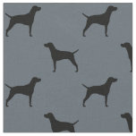 Vizsla Dog Silhouettes Pattern Fabric
