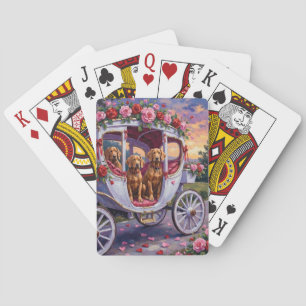 Vizsla Dog Valentine's Day Poker Cards