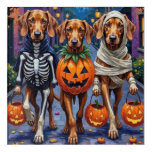 Vizsla Dogs Trick-or-Treating in Halloween Costume Acrylic Print