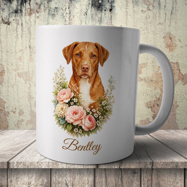 Vizsla Floral Portrait Coffee Mug (Creator Uploaded)