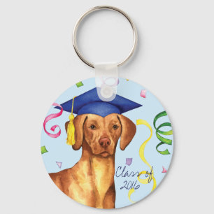Vizsla Graduate Keychain