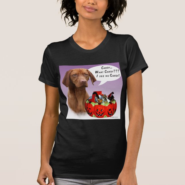 Vizsla Halloween Candy T-Shirt (Front)