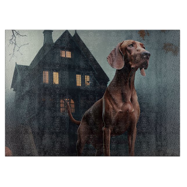 Vizsla Halloween Scary Cutting Board (Front)