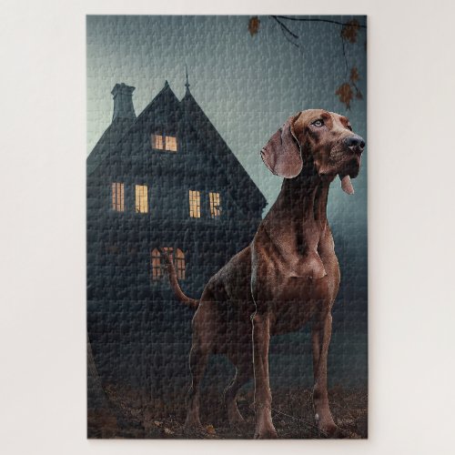 Vizsla Halloween Scary Jigsaw Puzzle