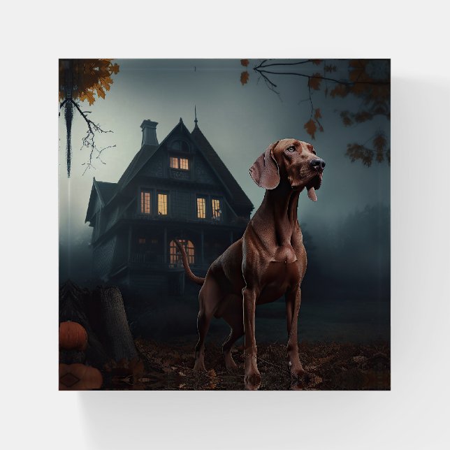 Vizsla Halloween Scary Paperweight (Front)