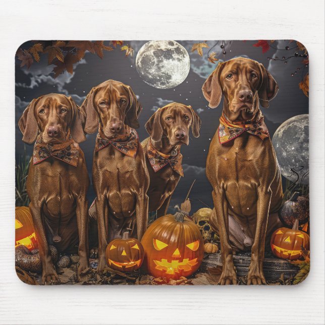 Vizsla Halloween Spooky Mouse Pad (Front)