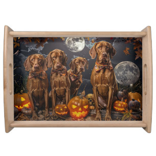 Vizsla Halloween Spooky Serving Tray